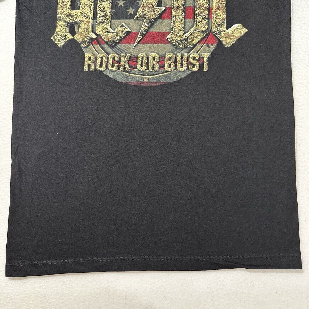 AC/DC Adult Small Rock Or Bust America 2016 Tour Tee Band Graphic T Shirt - Picture 8 of 12